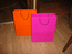 пакеты розовые и оранжевые бумажные